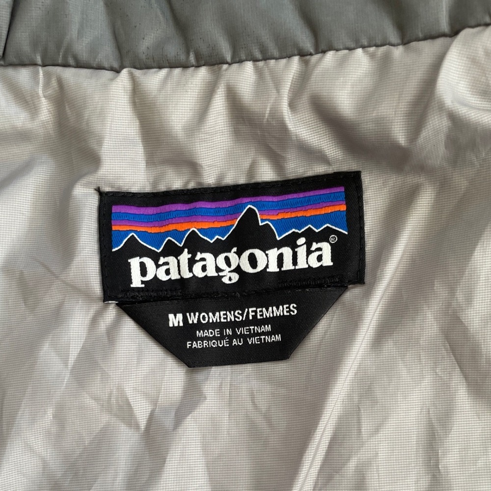 Patagonia Nano Puff Vest Womens Medium Gray Gorpcore Outdoor Better Homes Logo - Picture 8 of 12
